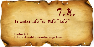 Trombitás Máté névjegykártya