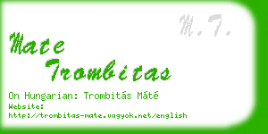 mate trombitas business card