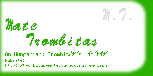 mate trombitas business card